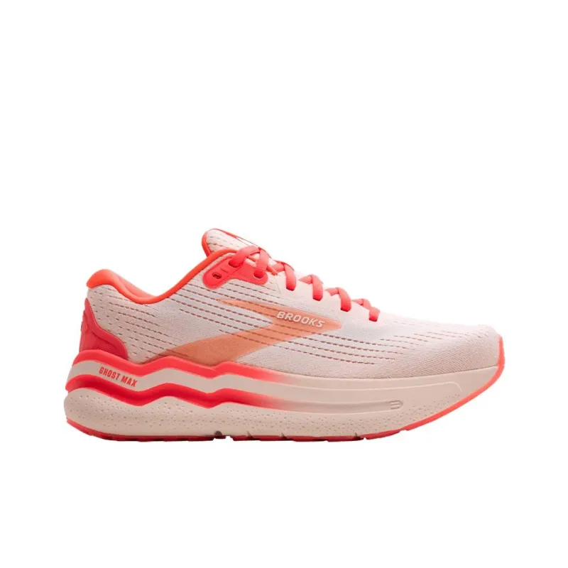 Brooks Ghost Ma Cushioning Slip Resistant Low Top Casual City Commute Running Shoes Women's Pink-1