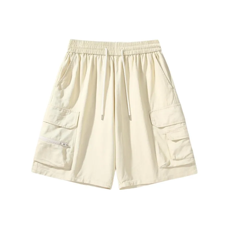 HCHUICHENG Cargo Shorts Unisex Khaki-0