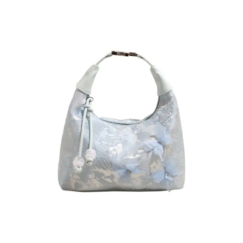 Lan Bao Fan Fabric Shoulder Bag, Crossbody Bag, Handbag Women's Multicolor-0