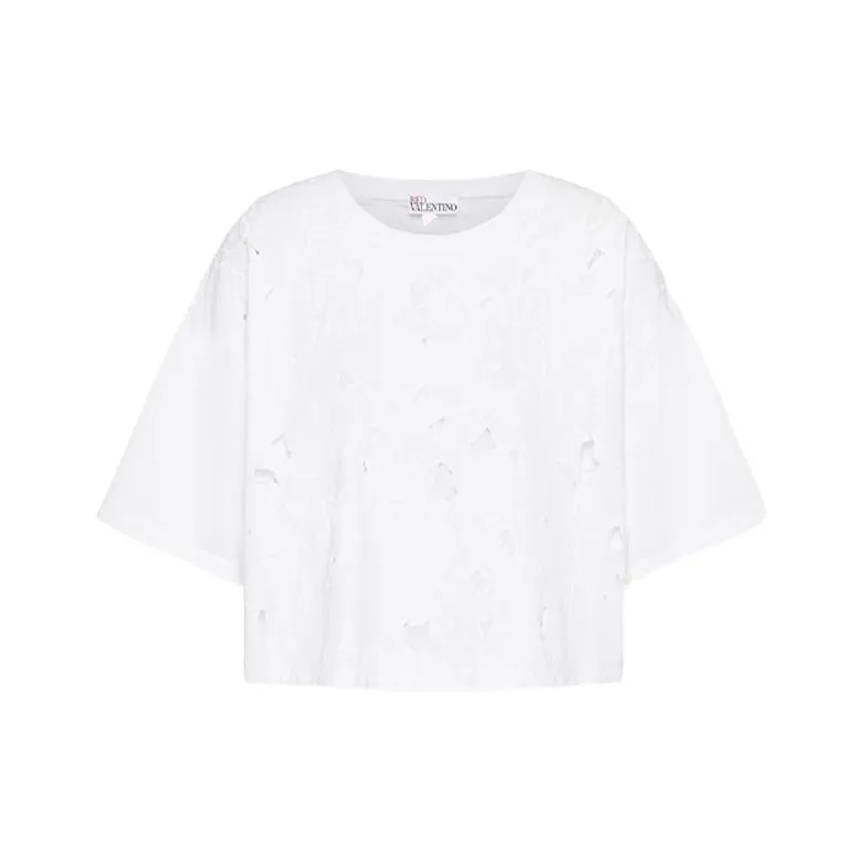 RED VALENTINO Crop Tops Women's White-0
