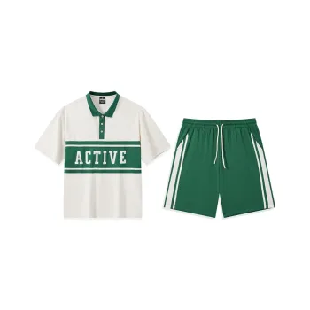 XTEP Casual Sportswear Unisex Cotton White/Vine Green
