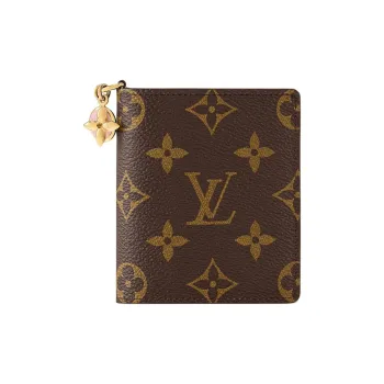 LOUIS VUITTON CHARMS Canvas Wallet Women's Brown