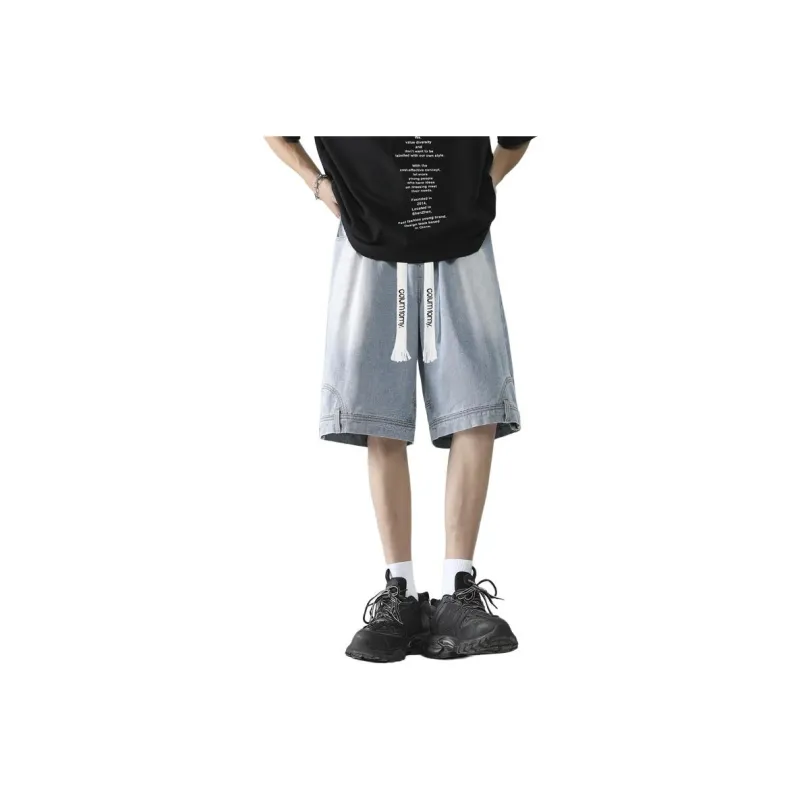 Go It Alone Denim Shorts Unisex-5