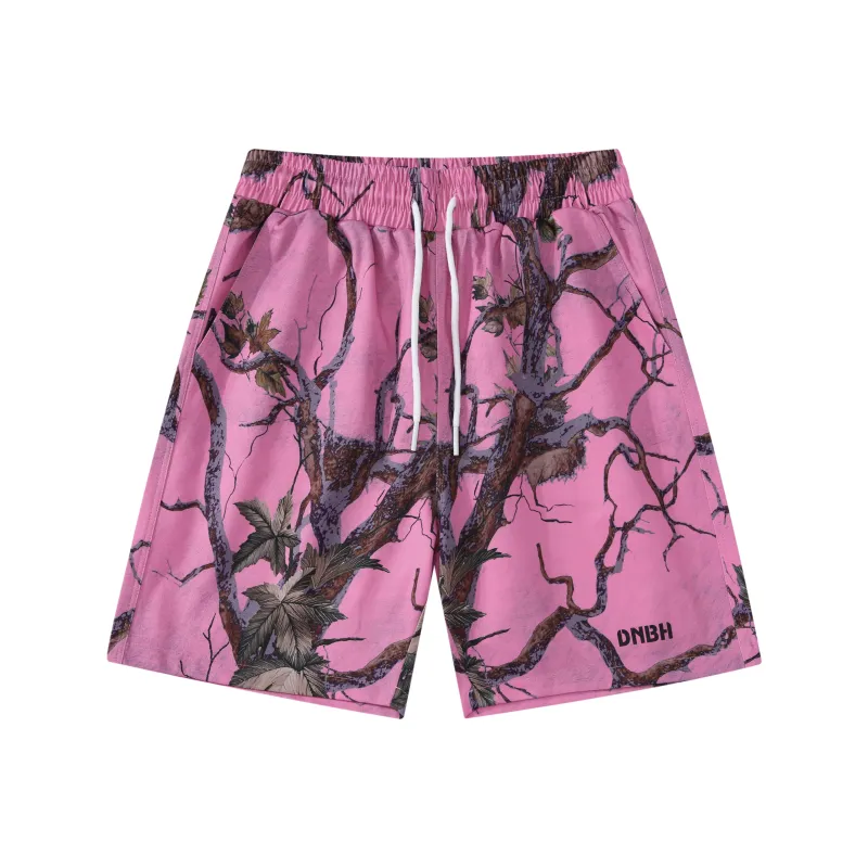 DNBH Dual Tone Collection Leopard Print Collection Casual Shorts Unisex-14
