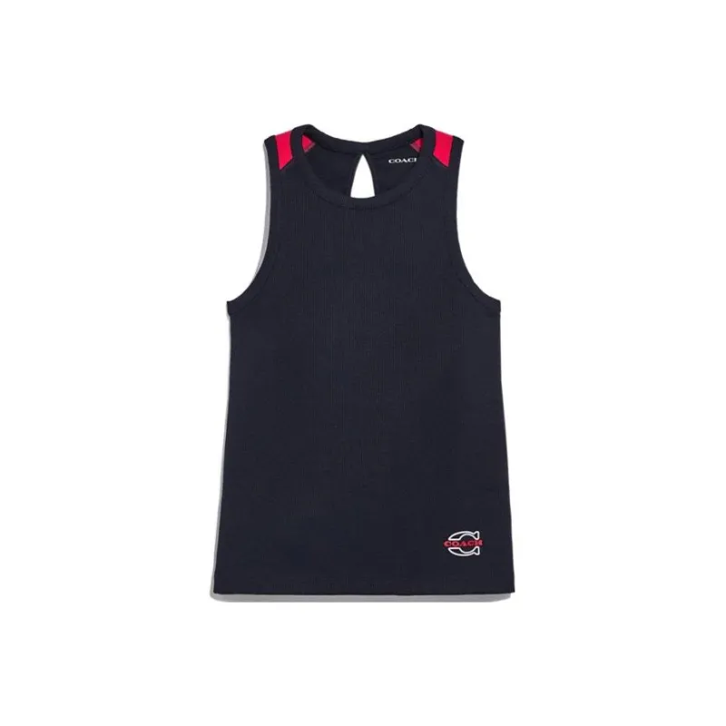 COACH FW22 Tank Top Women's Navy Blue-0