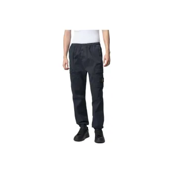 STONE ISLAND Logo Patch Tapered Cargo Trousers