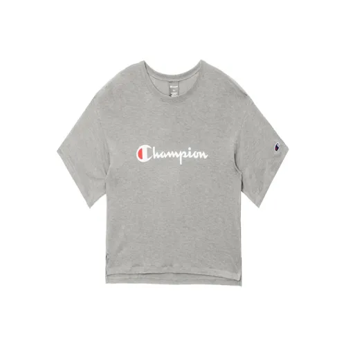 Champion T Shirt Japan Version Women's Light Gray