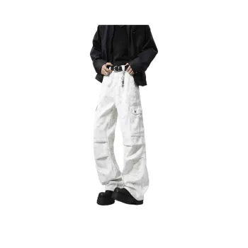 QOTRIOCK Casual Pants Men's Dusty White