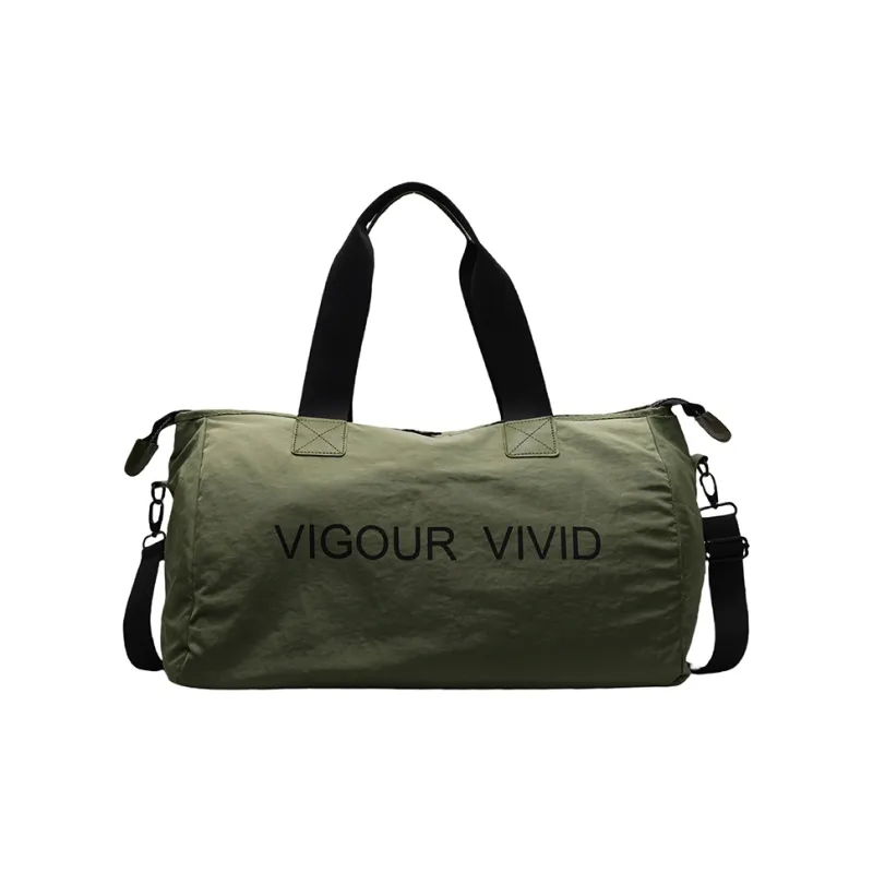 DCLOUD Fabric Crossbody One Shoulder Travel Bag Unisex Ecru/Black/Pink/Green-21