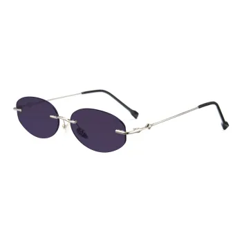 CYXUS Metal Oval Sunglasses Unisex