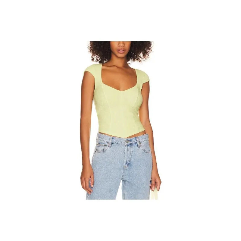 FREE PEOPLE Tank Tops Women's Turquoise-0
