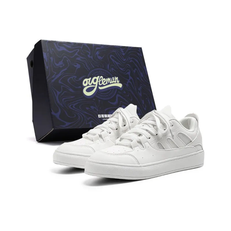 OUGLEMEN Abrasion Resistant, Lightweight, And Breathable Low Top Skateboard Shoes Men's Box Included-5