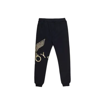 Boy London Casual Pants Unisex Black Gold