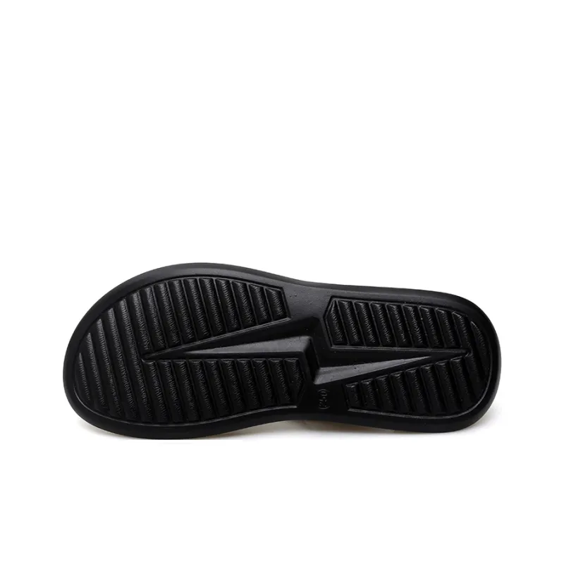 PEHL Rubber Sole Flip Flops Men's Black-2