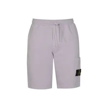 STONE ISLAND 64651 Cotton Fleece Garment Dyed Shorts