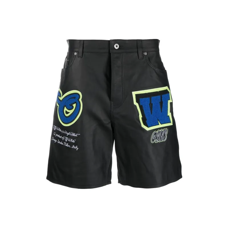 OFF WHITE Casual Shorts Men Black-0