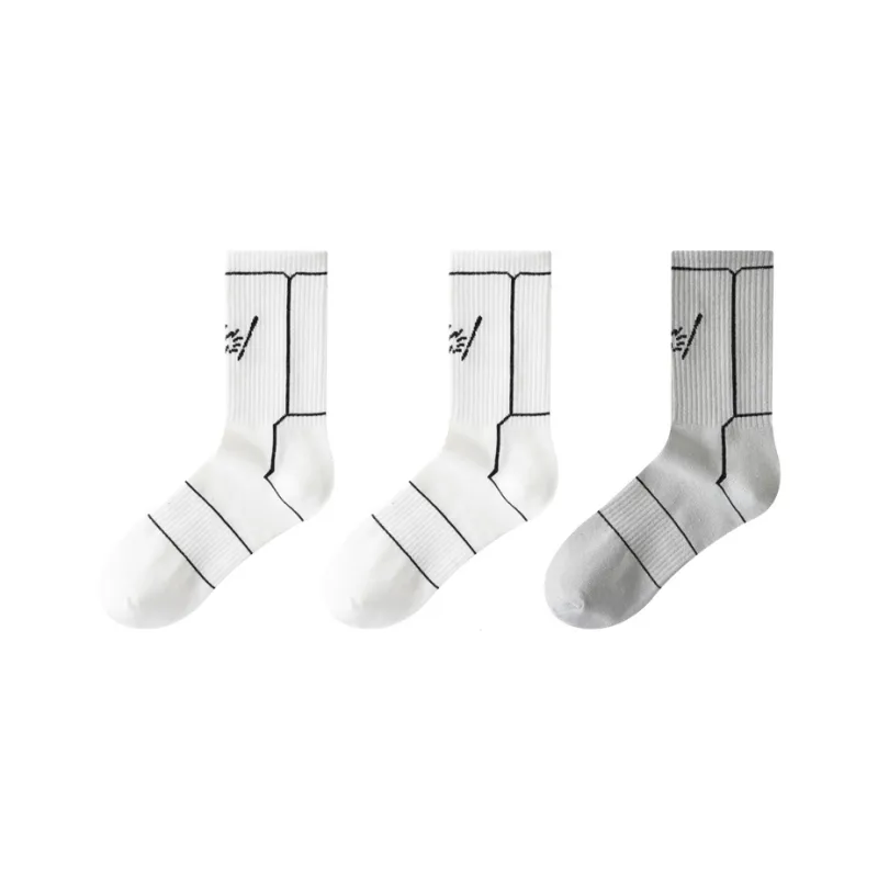 H YXIANG Mid Calf Socks Men's 3 Pack-5