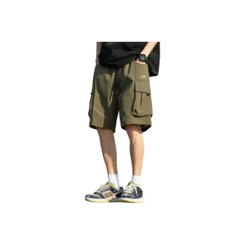Warrior Huichao Riding The Wind Collection Shorts Unisex Army Green
