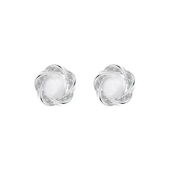 VIVIWELL 999 Fine Silver Stud Earrings Women's