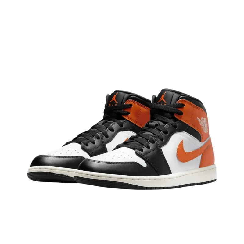 Jordan 1 Mid Black Toe Starfish-2