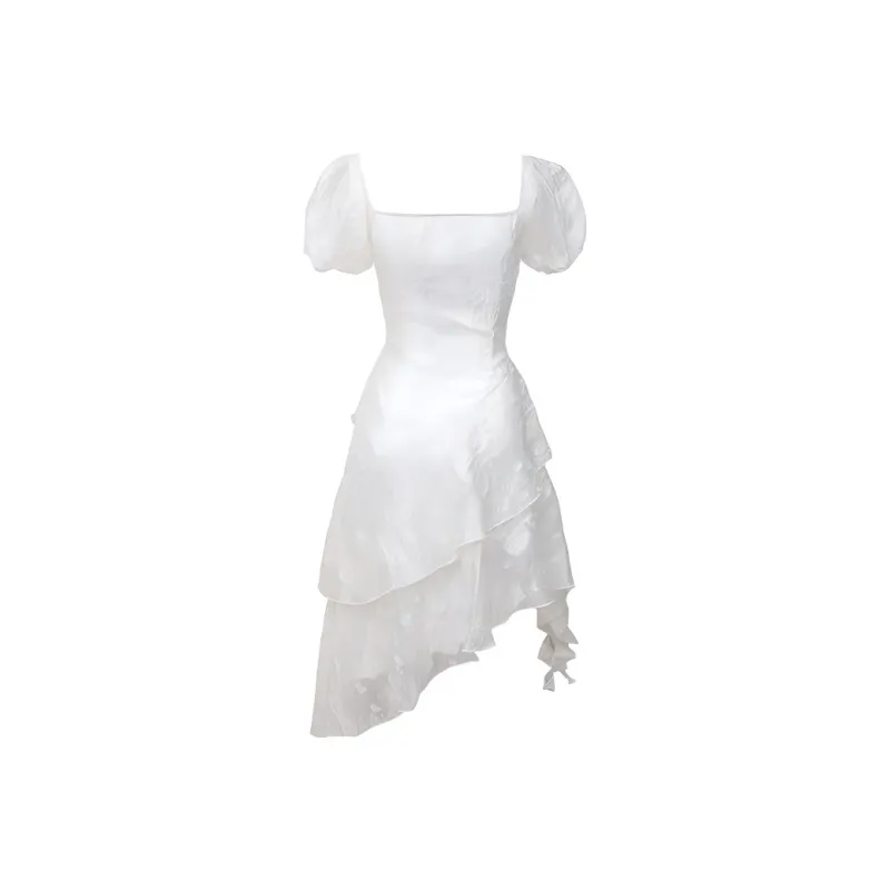 Yvetteclassic Short Sleeved Dress Women's White-1