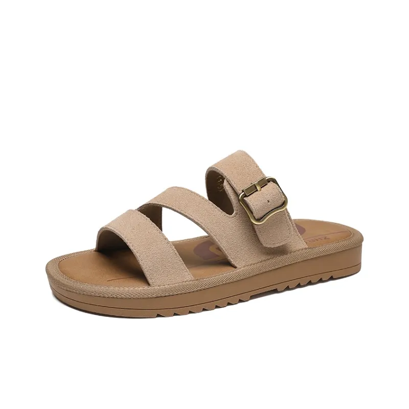 ZHR Slide Slippers Women's Khaki, Chestnut-0
