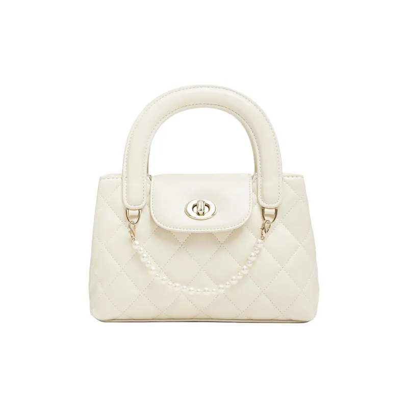 Teenmix Artificial Leather One Shoulder Handbag Women's White-0