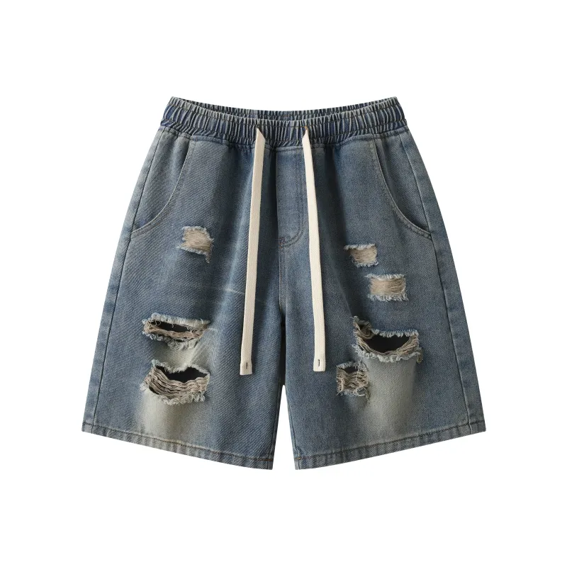 KEIRANDUN Denim Shorts Unisex-0