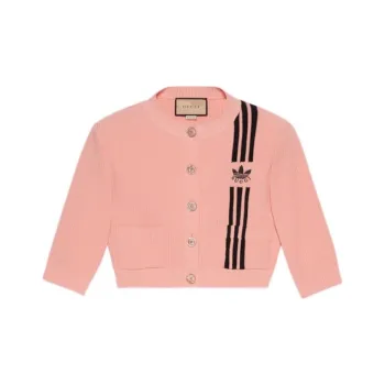 GUCCI X Adidas Cropped Cardigan Pink