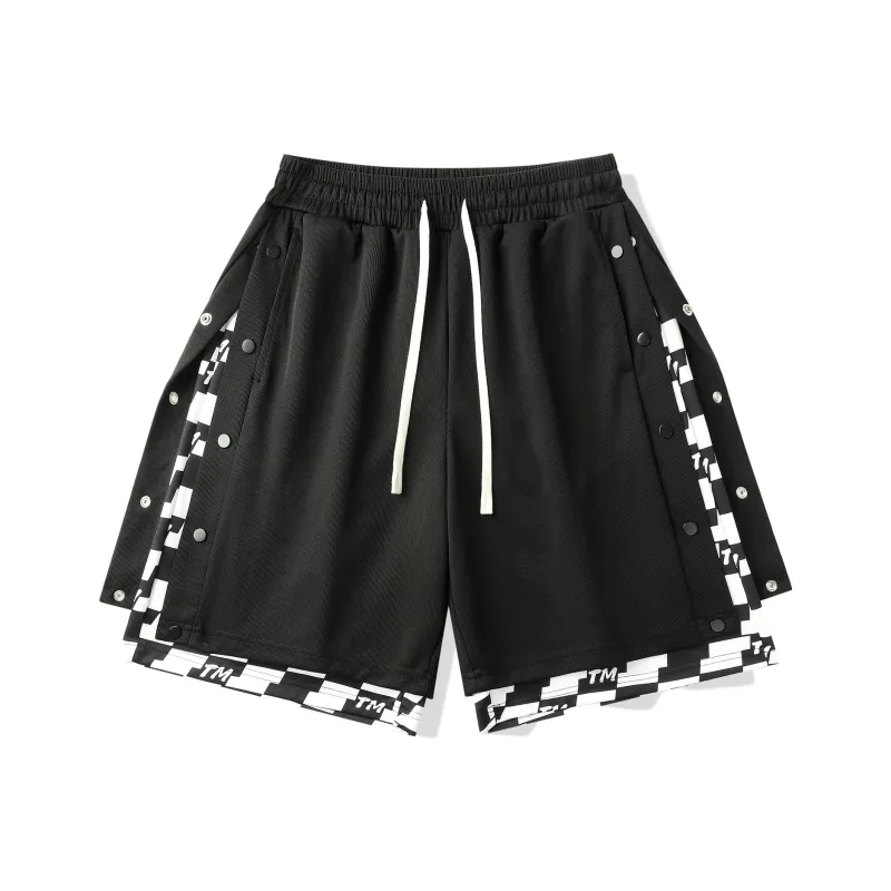 TEN MIRO Casual Shorts Unisex Black-0