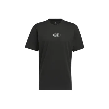 Adidas BASKETBALL SS25 Pick up Game Graphic T Shirt Men's Black