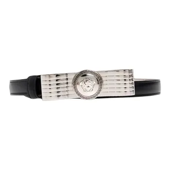 FANSIZHE Leather, Metal Leather Belts Women's Black Width 1.5CM