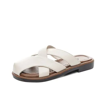 Love Elaine Slip Resistant Closed Toe Slippers Women's Beige