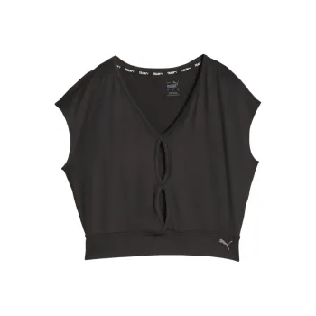 PUMA Studio Yogini Studio Yogini Lite Trend Training Tee Women's Tank Tops Women's Black