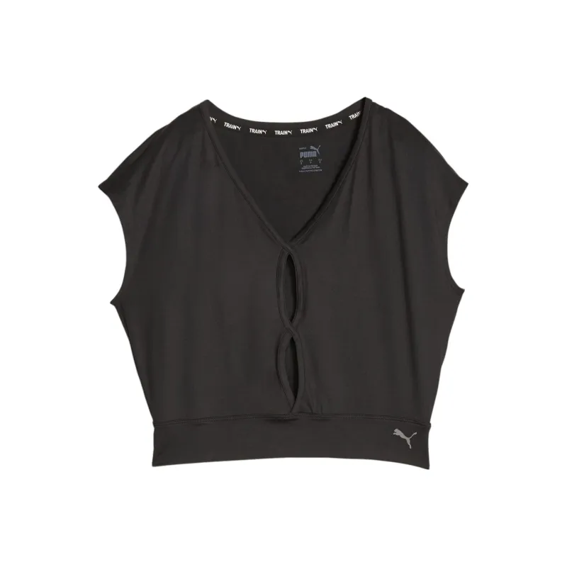PUMA Studio Yogini Studio Yogini Lite Trend Training Tee Women's Tank Tops Women's Black-0