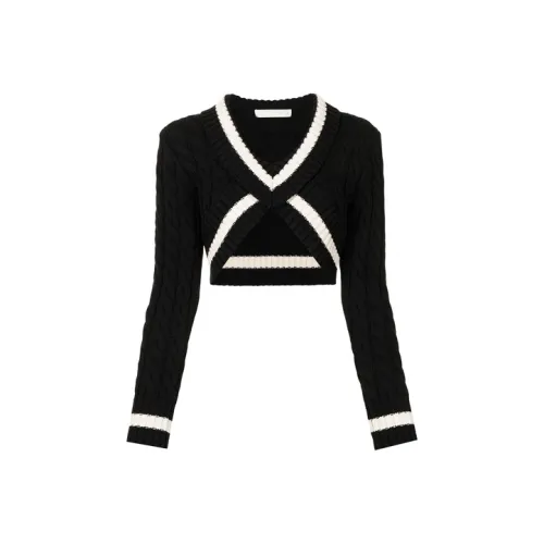 DION LEE SS22 Slim Fit Sweater Women's Black
