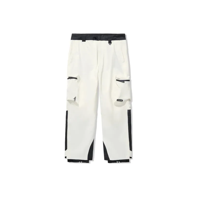 LiNing Sports Ski Pants Unisex Black White-0