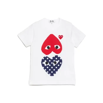 CDG Play Polka Dot Heart Tee 'White'