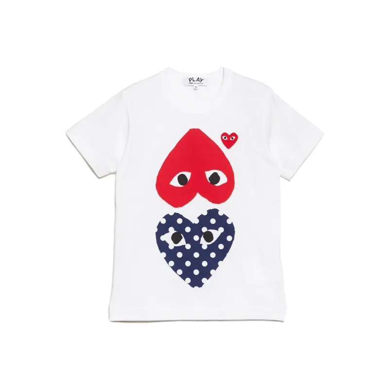 CDG Play Polka Dot Heart Tee 'White'-0