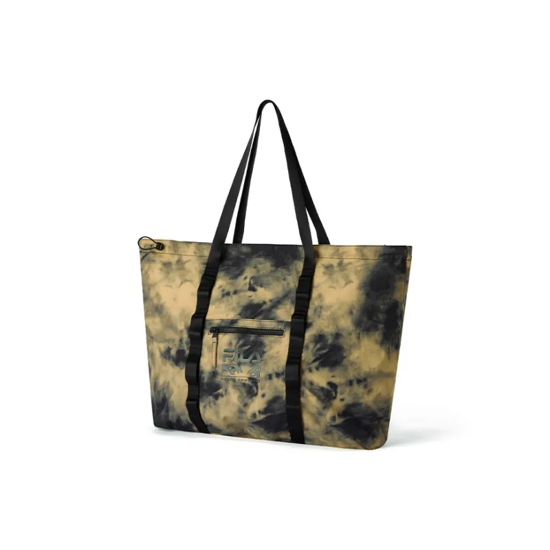 FILA FUSION Fabric Tote Handbag Unisex Light Coffee Color & Pitch Black-1