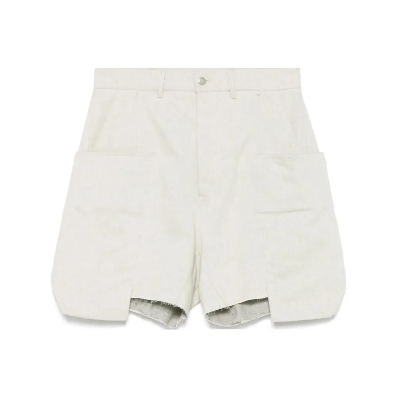 RICK OWENS Stefan Frayed Edge Cargo Shorts-0