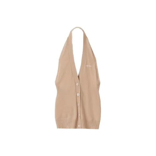 MIU MIU Sleeveless Open Back Knitted Gilet