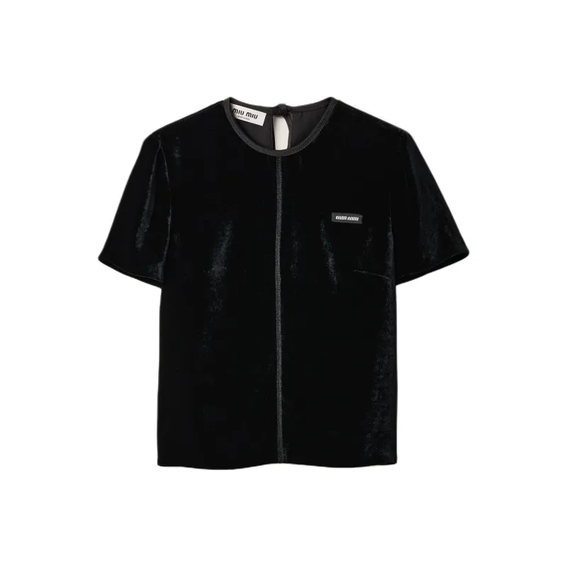 MIU MIU Regular T Shirt Women's Black-0