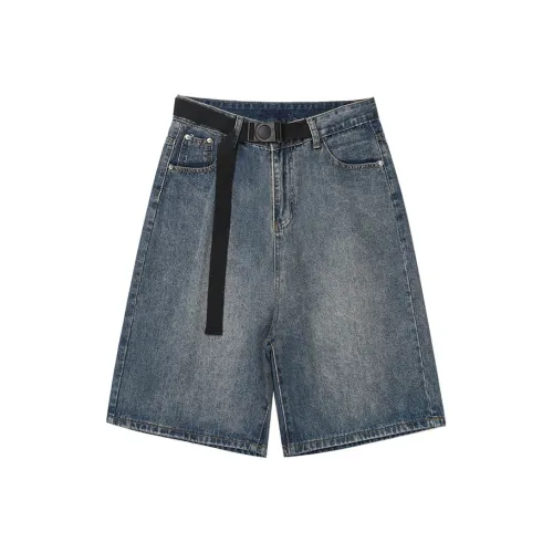 Fakeyoung Denim Shorts Unisex Blue