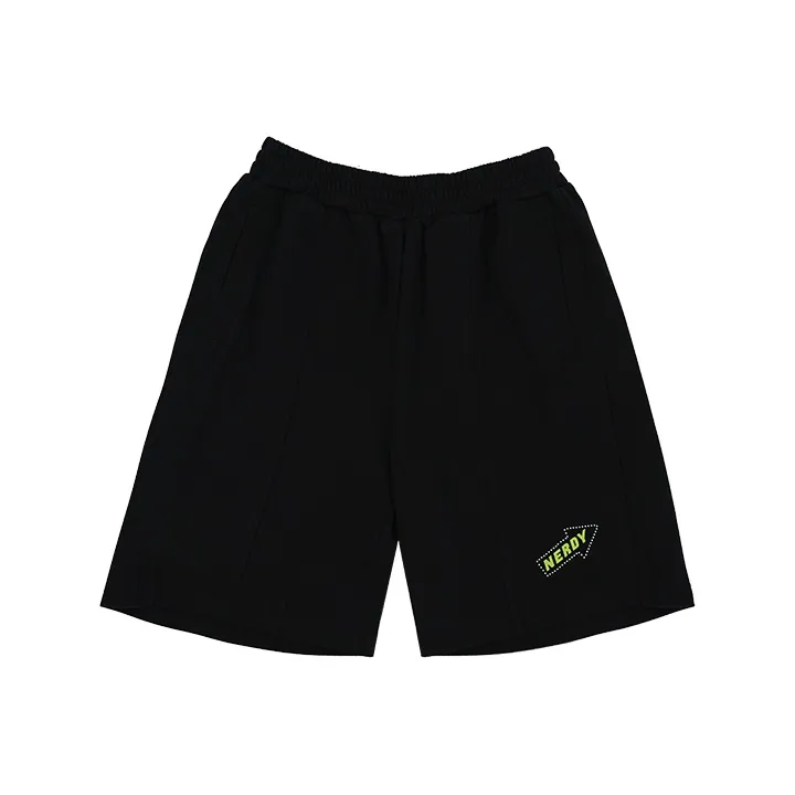 NERDY Loose Fit Shorts Unisex Black-0