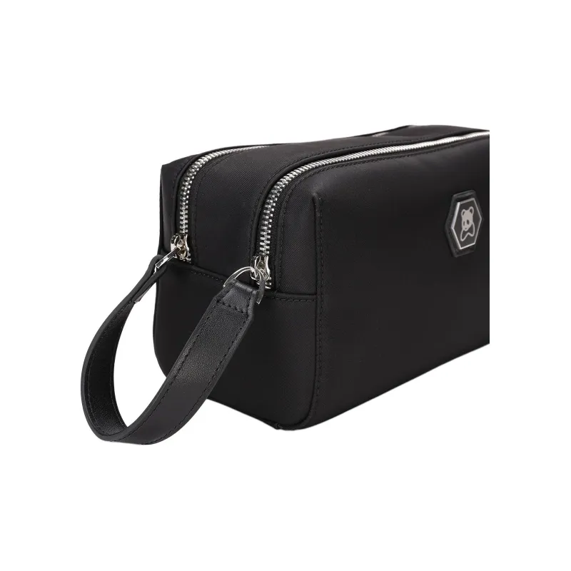 CANUDILO Cow Leather, Textile Clutch Regular Men's Black-2