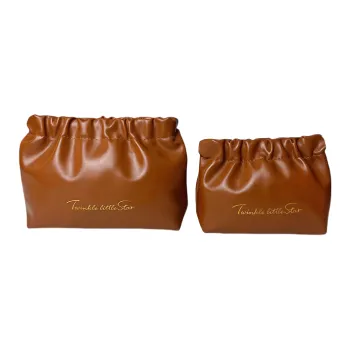 Sweet Pillow House Pleated Spring Clip Bag Make up Tools 2 Pcs