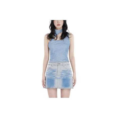 EXPLORE NAVIGATE GENERATE 블루 여성 민소매