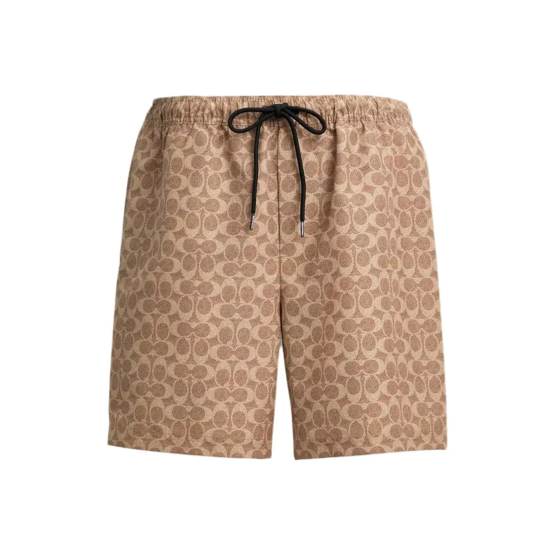 COACH SS25 Swimming Shorts Men's Light Brown-0