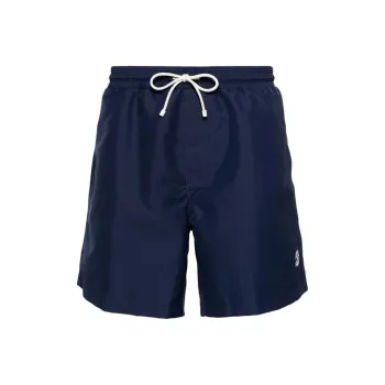 Brunello Cucinelli Embroidered logo Swim Shorts
